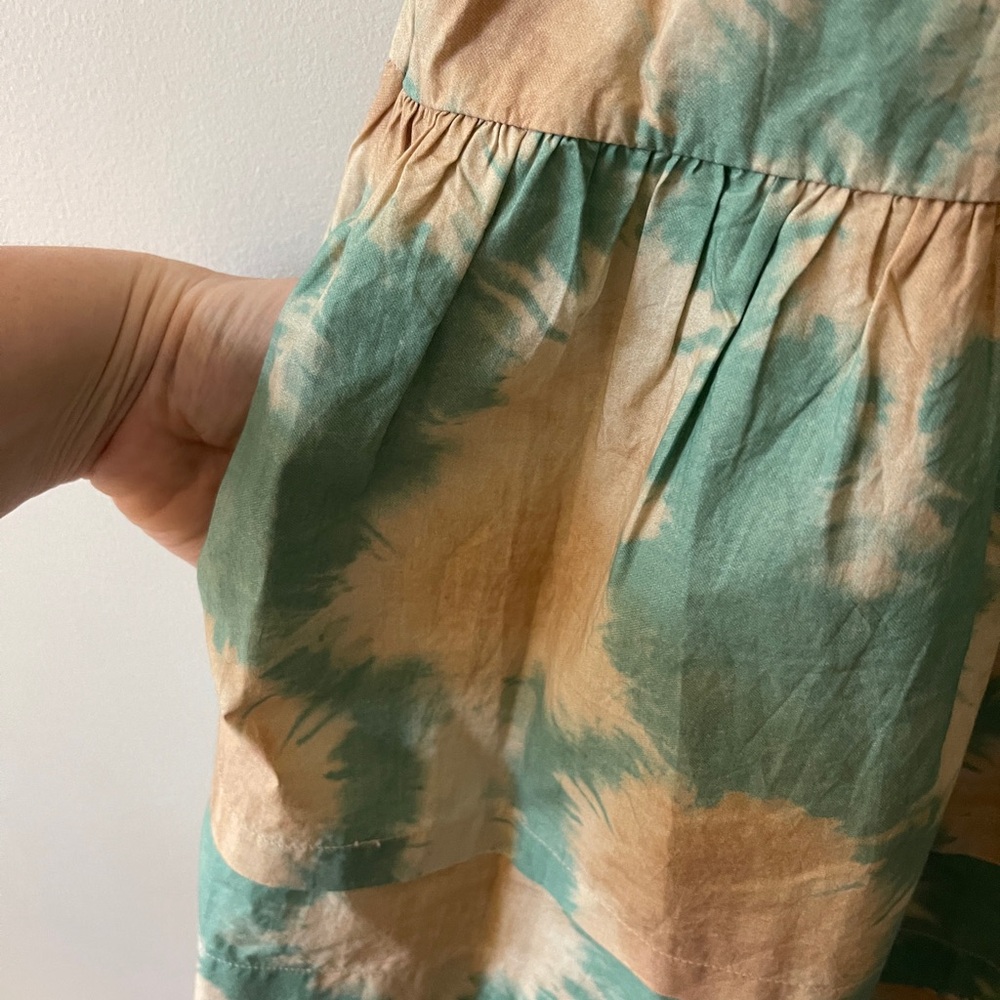 Ulla Johnson Mini Dress Isolde Calcite Print Small 4 Cotton Tie Dye Designer - Picture 7 of 10